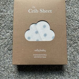 Solly Baby Crib Sheet with Blue Stars